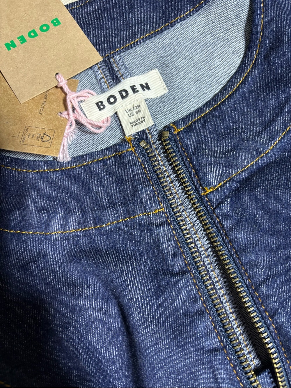 Boden Sleeveless Denim Belted Maxi Dress - Indigo - Picture 7 of 7